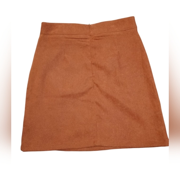 SHEIN Shein Rust Brown Corduroy Skirt - Picture 2 of 2